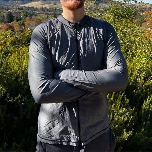 SPEEDO MEN POWERFLEX ECO DIVER JACKET WIND BREAKER WARM UP ZIP COVER ZIPPER JOCK - Picture 9 of 16